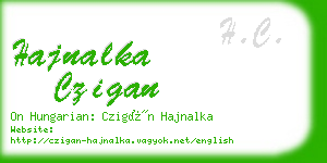 hajnalka czigan business card